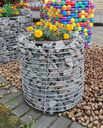 Metaliniai vazonai GABION Cylinder 