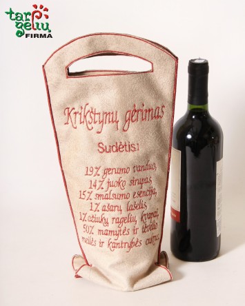 Maišelis buteliui KRIKŠTYNŲ GĖRIMAS | Dovanos