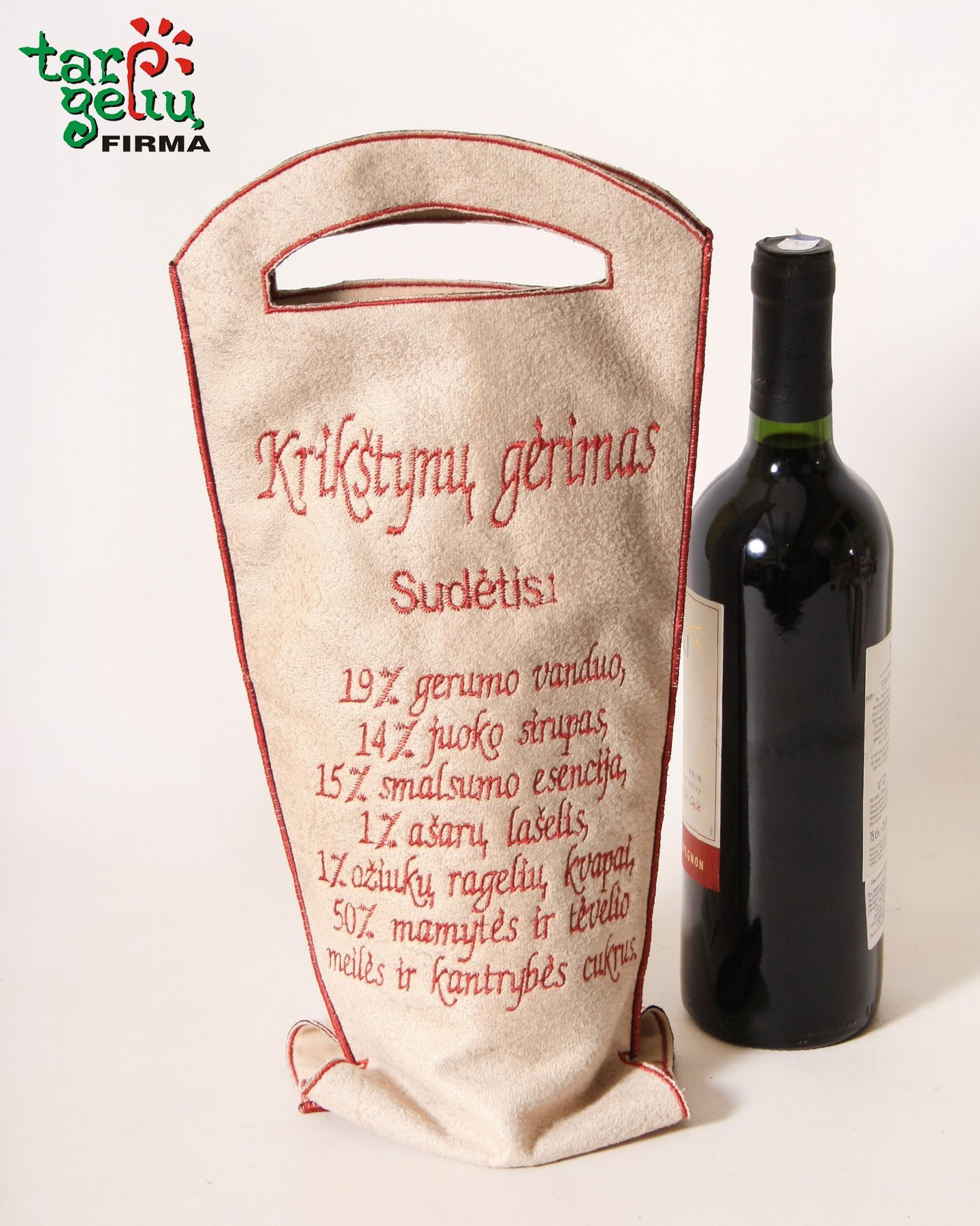Maišelis buteliui KRIKŠTYNŲ GĖRIMAS | Dovanos