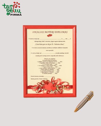 Idealios moters diplomas | Meilės dovanos | Dovanos