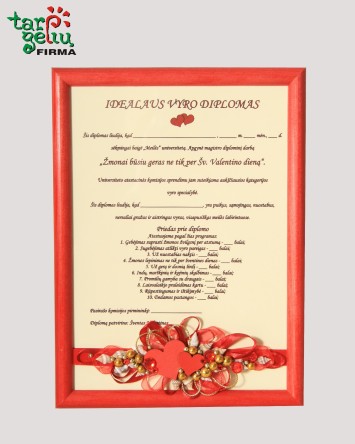Idealaus vyro diplomas | Meilės dovanos | Dovanos