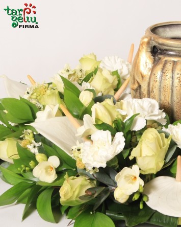 Urnos dekoravimas  | Gedulingos kompozicijos 