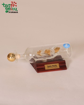 Mini laivas butelyje-grafinas Santa Maria | Verslo dovanos