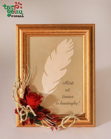 Rėmelis "Ačiū už žinias" | Dovanos