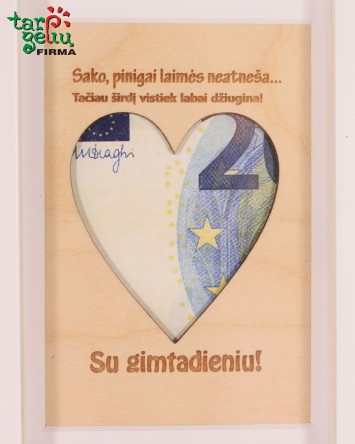 Rėmelis pinigams "Su gimtadieniu" | Dovanos