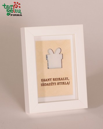 Rėmelis pinigams įdėti "Esant reikalui" Dovanos
