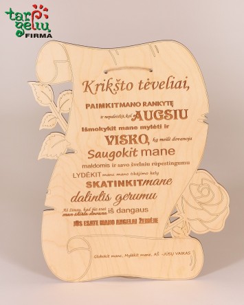 Papyrus padėka krikšto tėveliams | Dovanos krikstynoms