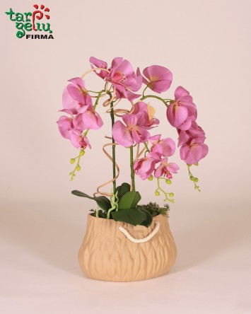 Dirbtinių orchidėjų kompozicija | Dirbtinių gėlių kompozicijos | Gėlės