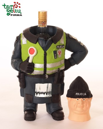 KELIŲ POLICININKAS butelio laikiklis | Dovanos vyrams