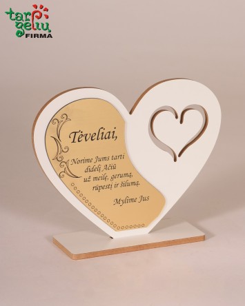 Pastatoma padėka tėveliui "Širdis" | Dovanos