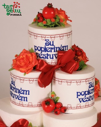 Popierinių vestuvių tortas | Dovanos vestuvių metinėms