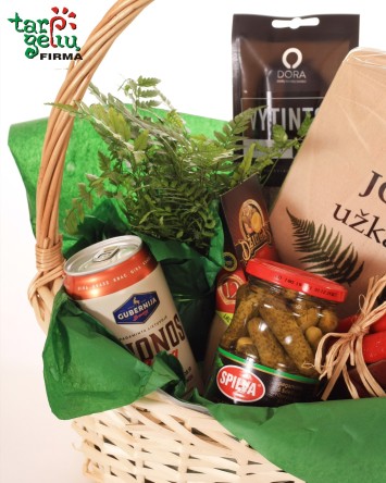 "Gurmaniškas krepšelis Jonui" | Dovanų rinkiainiai