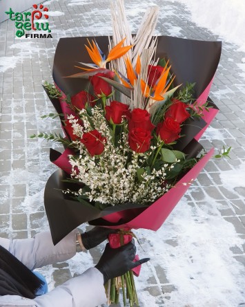 Puokštė "Flamenko" | Rožių puokštės