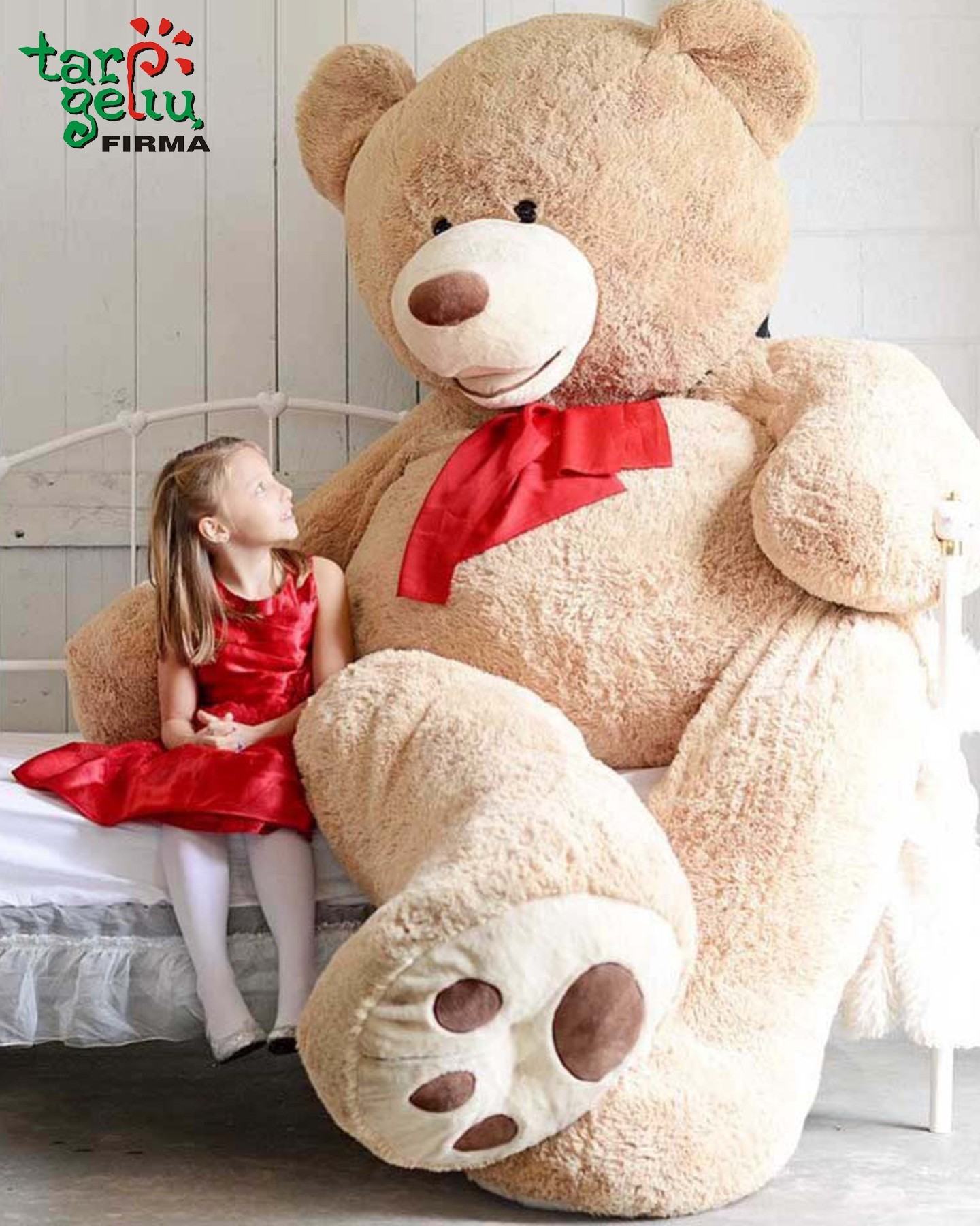Labai didelis meškinas Barnis 340 cm  | Meilės dovanos | Dovanos