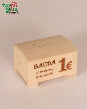 Taupyklė skrynelė "Bauda už keiksmažodį" | Dovanos