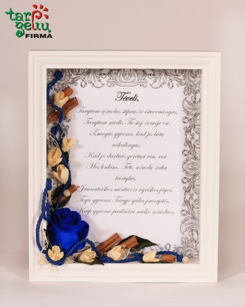 Sveikinimas tėčiui rėmelyje | Dovanos