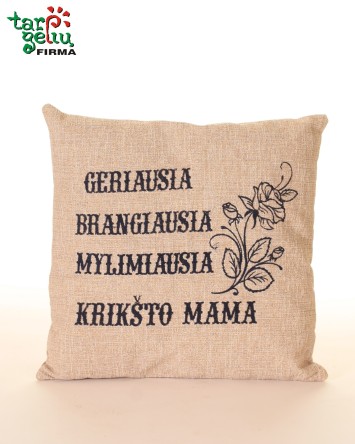 Pagalvėlė "Brangiausia krikšto mama" | Dovanos