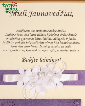 Sveikinimas vestuvių proga + vokelis pinigams | Atvirukas | Dovanos