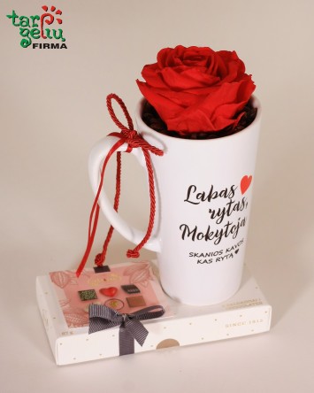 Puodelis "Labas rytas, Mokytoja" | Dovanos