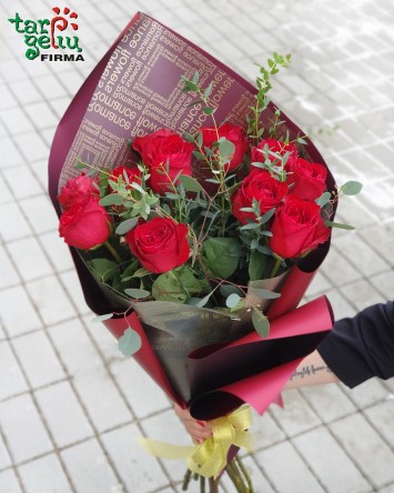 Rožių puokštė "Meilė pražysta pavasarį" | Rožės | Gėlės