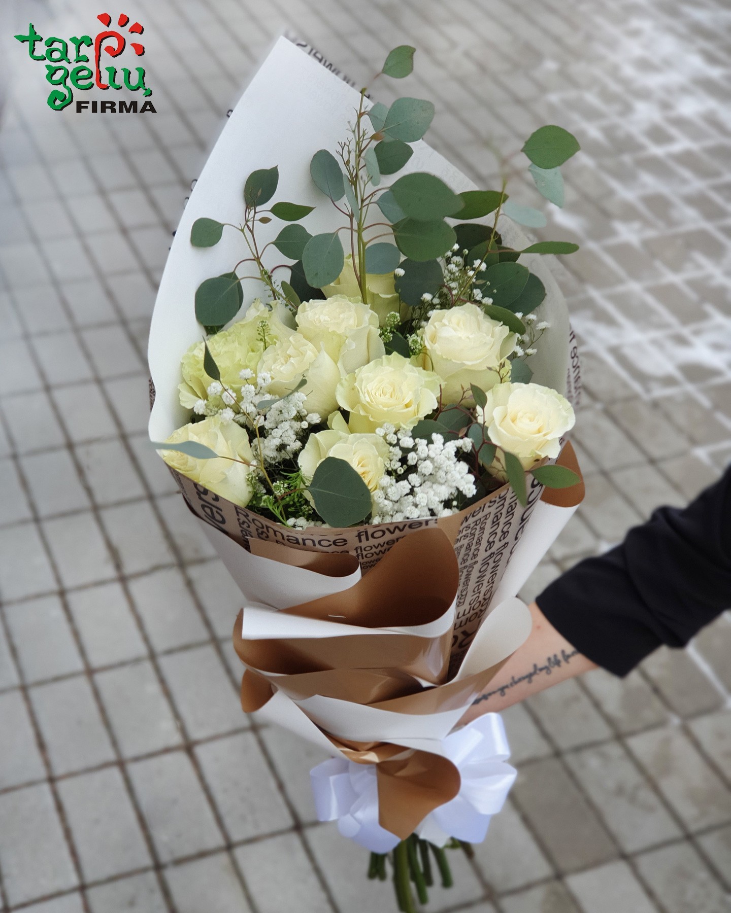 Rožių puokštė "Meilė ateina žiemą" | Rožės | Gėlės