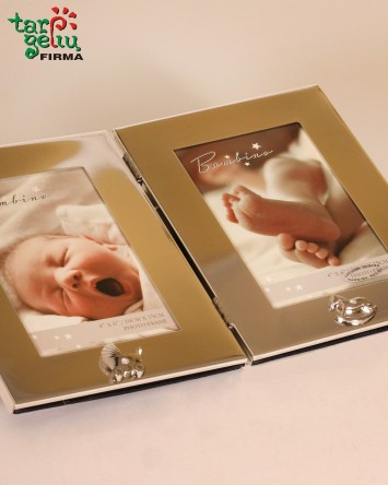 Vaikiškas rėmelis 2 nuotraukoms | Dovanos krikštynoms