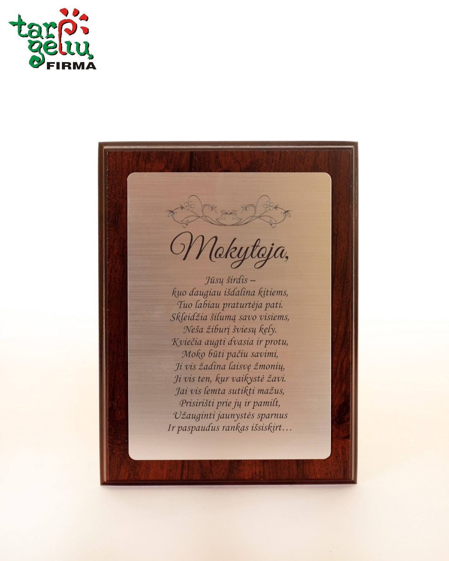 Plaketė "Mokytoja" | Originalios dovanos