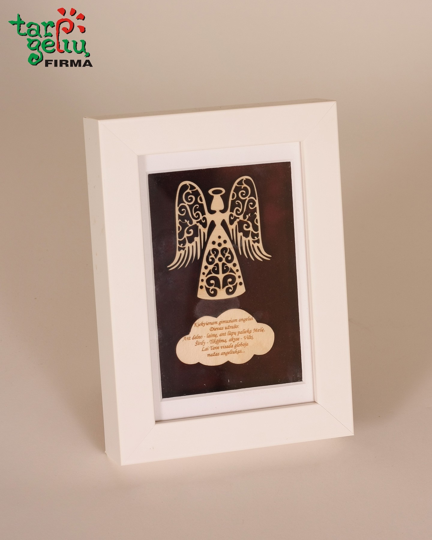 Sveikinimas rėmelyje "Angelas" | Dovanos