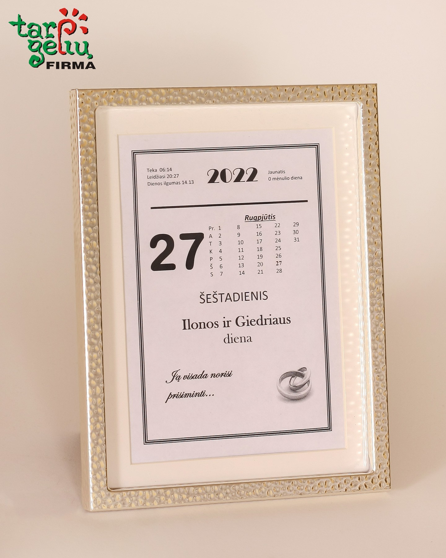 Dovana VESTUVIŲ DATA | Dovanos VESTUVĖMS