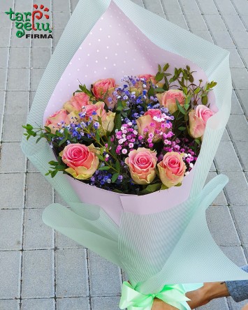 Rožių puokštė "Meilės vasara" | Rožės | Gėlės