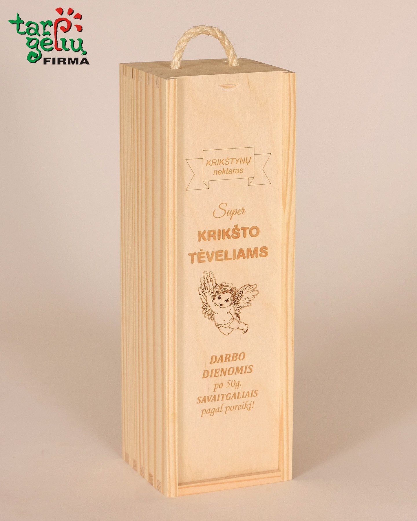 Vyno dėžė "Super krikšto tėveliams" | Dovanos krikštynoms