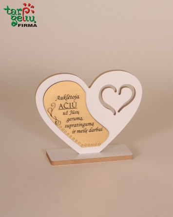 Pastatoma širdis "Auklėtoja, Ačiū" | Dovanos