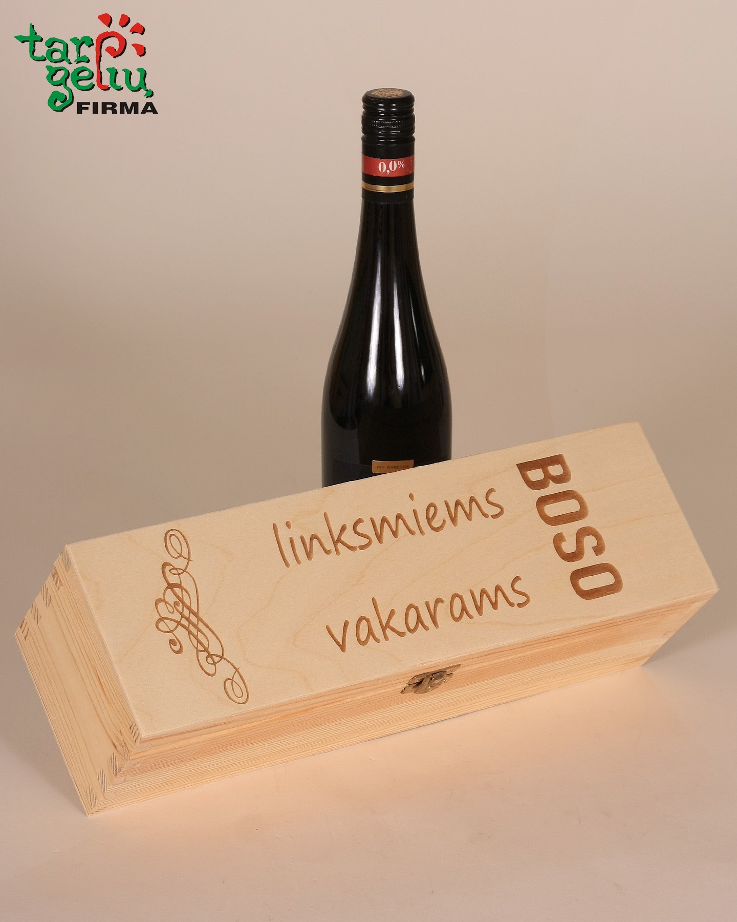 Vyno dėžė "BOSO (-ės) linksmiems vakarams" | Dovanos Boso dienai