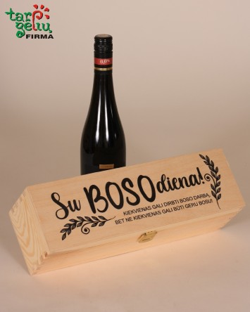 Vyno dėžė "Su Boso diena!" | Dovanos BOSO dienai