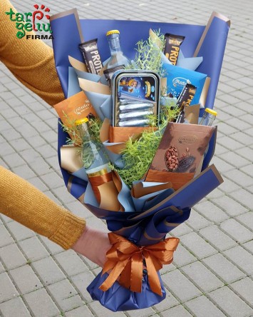 Saldi vyriška puokštė  | Saldžios dovanos