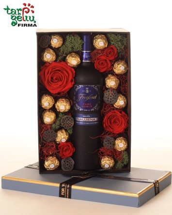 Saldi kompozicija dėžutėje "Paso Doble" | Dovanos | Gėlės 