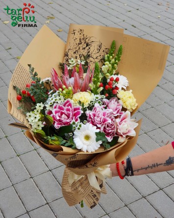 Puokštė "Nusišypsok man" | Gėlių puokštės | Puokštės