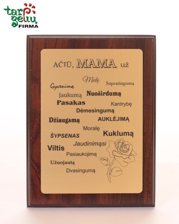 Plaketė "Padėka mamai" | Originalios dovanos