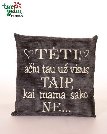 Pagalvėlė ""Tėti, ačiū už visus taip, kai mama sako ne" | Dovanos