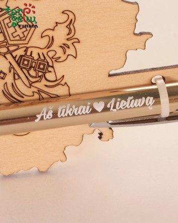 Graviruotas tušinukas "Aš tikrai ♥ Lietuvą" | Verslo dovanos