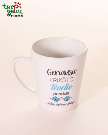 Puodelis "Geriausio krikšto tėvelio/mamytės" | Dovanos krikštynoms