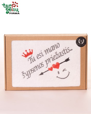Rankšluostis "Tu esi mano šypsenos priežastis" | Meilės dovanos